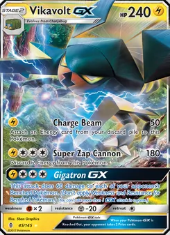 Vikavolt GX card from Guardians Rising, number 45/145