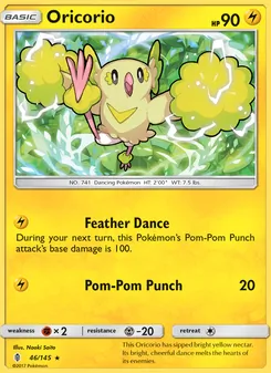 Oricorio card from Guardians Rising, number 46/145