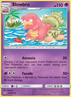 Slowbro card from Guardians Rising, number 49/145