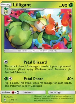 Lilligant card from Guardians Rising, number 5/145
