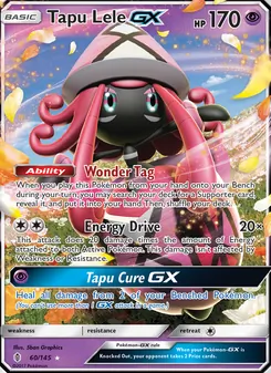 Tapu Lele GX card from Guardians Rising, number 60/145