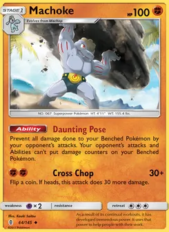 Machoke card from Guardians Rising, number 64/145
