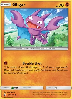 Gligar card from Guardians Rising, number 67/145