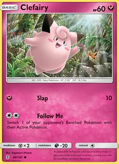 Clefairy card from Guardians Rising, number 88/145
