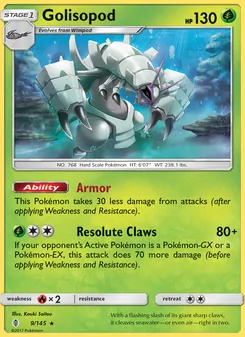 Golisopod card from Guardians Rising, number 9/145
