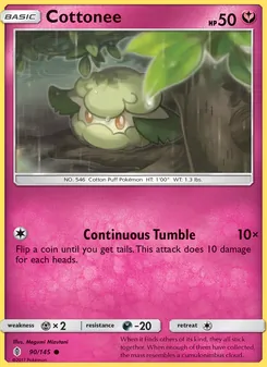 Cottonee card from Guardians Rising, number 90/145
