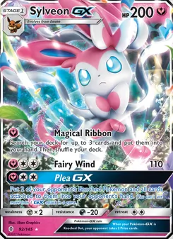 Sylveon GX card from Guardians Rising, number 92/145
