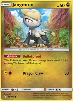 Jangmo-o card from Guardians Rising, number 98/145