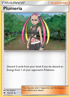 Plumeria card from Burning Shadows, number 120/147