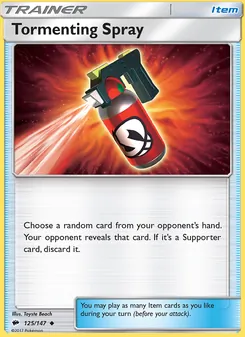 Tormenting Spray card from Burning Shadows, number 125/147
