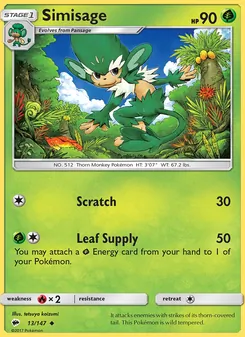 Simisage card from Burning Shadows, number 13/147