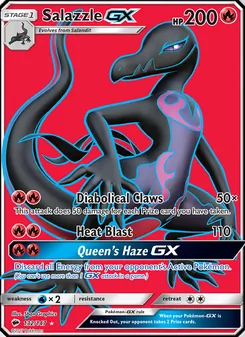Salazzle GX card from Burning Shadows, number 132/147