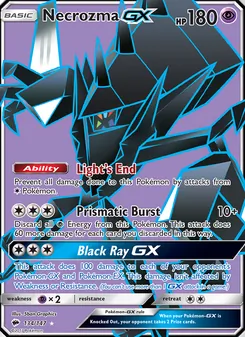 Necrozma GX card from Burning Shadows, number 134/147