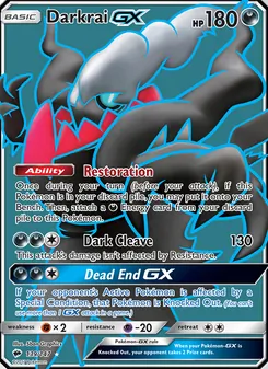 Darkrai GX card from Burning Shadows, number 139/147