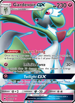 Gardevoir GX card from Burning Shadows, number 140/147