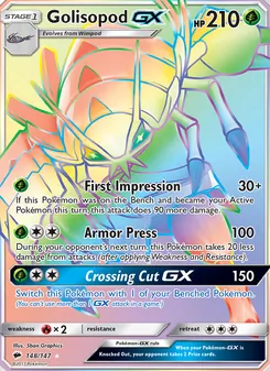 Golisopod GX card from Burning Shadows, number 148/147