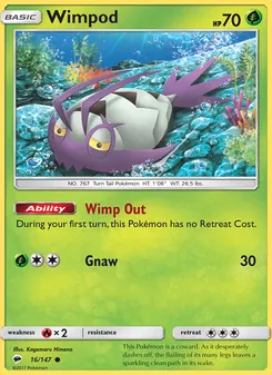 Wimpod card from Burning Shadows, number 16/147