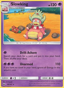 Slowking card from Burning Shadows, number 48/147