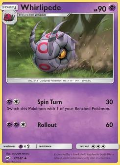 Whirlipede card from Burning Shadows, number 57/147