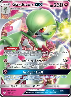 Gardevoir GX card from Burning Shadows, number 93/147