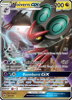 Noivern GX card from Burning Shadows, number 99/147
