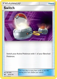 Kartu Switch dari Shining Legends, nomor 67/73