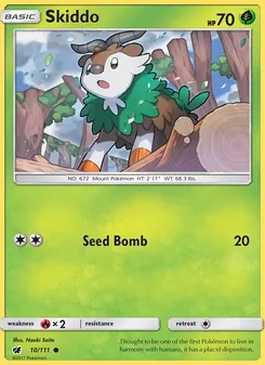 Skiddo card from Crimson Invasion, number 10/111
