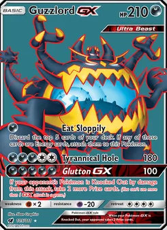 Guzzlord GX card from Crimson Invasion, number 105/111