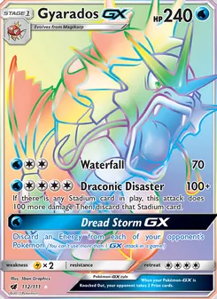 Gyarados GX card from Crimson Invasion, number 112/111