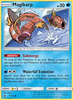 Magikarp card from Crimson Invasion, number 17/111