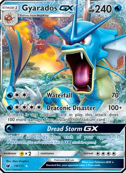 Gyarados GX card from Crimson Invasion, number 18/111