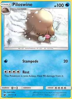 Piloswine card from Crimson Invasion, number 20/111