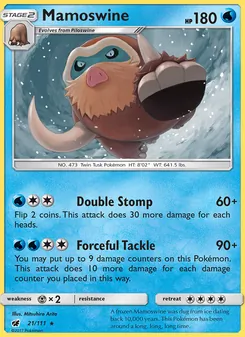 Mamoswine card from Crimson Invasion, number 21/111