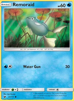 Remoraid card from Crimson Invasion, number 22/111