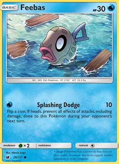Feebas card from Crimson Invasion, number 26/111
