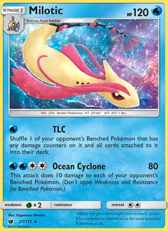 Milotic card from Crimson Invasion, number 27/111