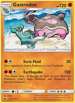 Gastrodon card from Crimson Invasion, number 54/111