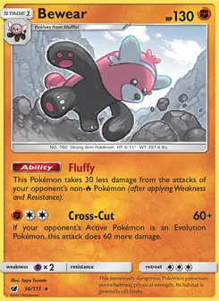 Bewear card from Crimson Invasion, number 56/111