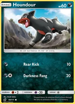 Houndour card from Crimson Invasion, number 58/111