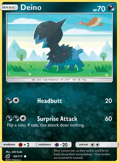 Deino card from Crimson Invasion, number 60/111