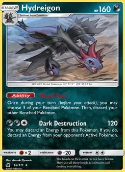 Hydreigon card from Crimson Invasion, number 62/111
