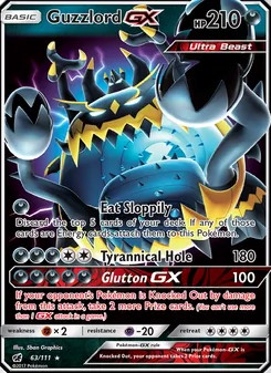 Guzzlord GX card from Crimson Invasion, number 63/111