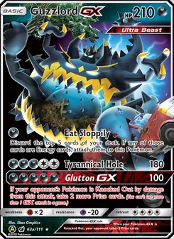 Guzzlord-GX card from Crimson Invasion, number 63a/111