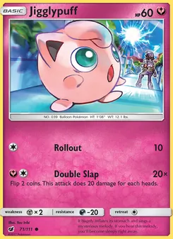 Jigglypuff card from Crimson Invasion, number 71/111