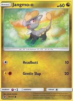 Jangmo-o card from Crimson Invasion, number 75/111