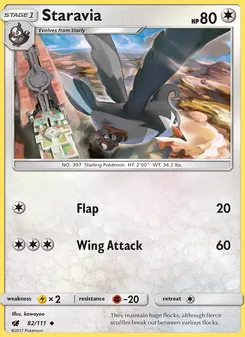 Staravia card from Crimson Invasion, number 82/111