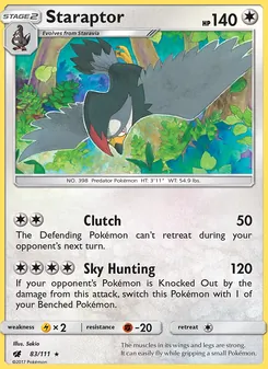 Staraptor card from Crimson Invasion, number 83/111