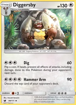 Diggersby card from Crimson Invasion, number 88/111