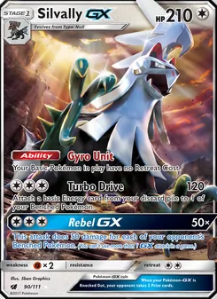 Silvally GX card from Crimson Invasion, number 90/111