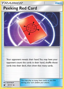 Peeking Red Card card from Crimson Invasion, number 97/111